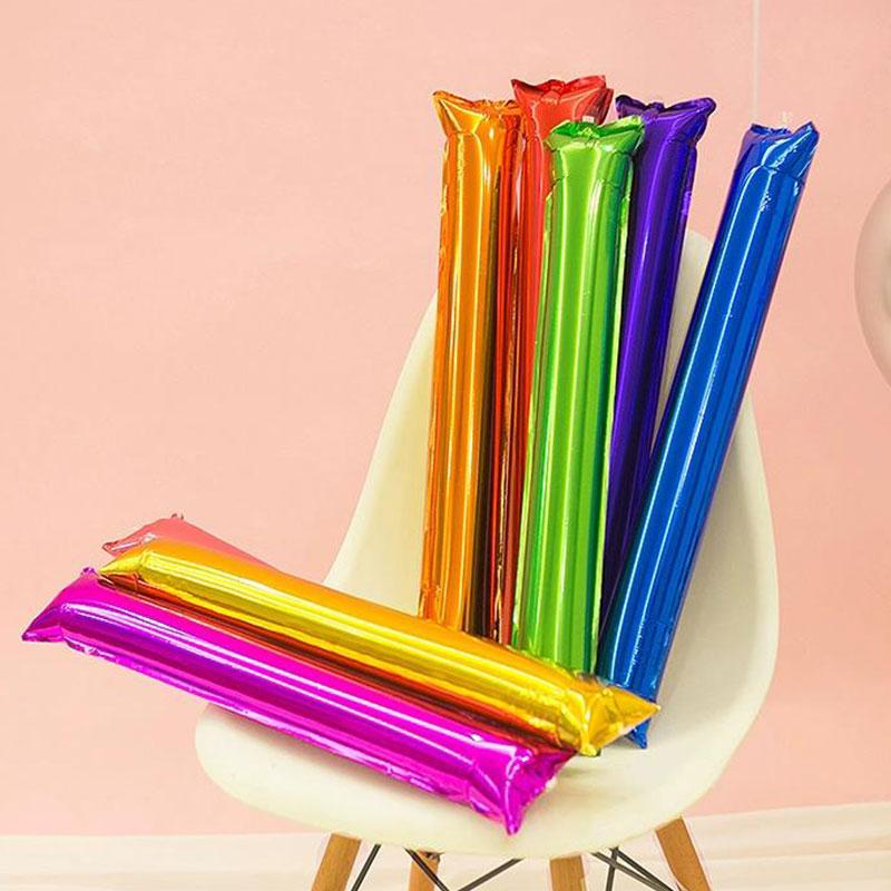 40 peças Bastões de Animação Bastões Trovão Metálicos Vibrantes Bastões Infláveis Animação Criador de Ruído Balões Festas de Futebol