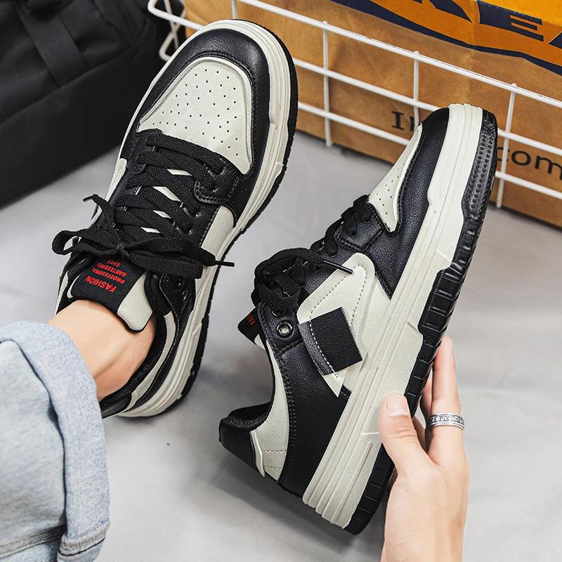 Skateboard Men's Sneakers Non-Slip Casual Shoes Sports and Leisure New All-match Soft and Comfortable Shoes for Men Fashion