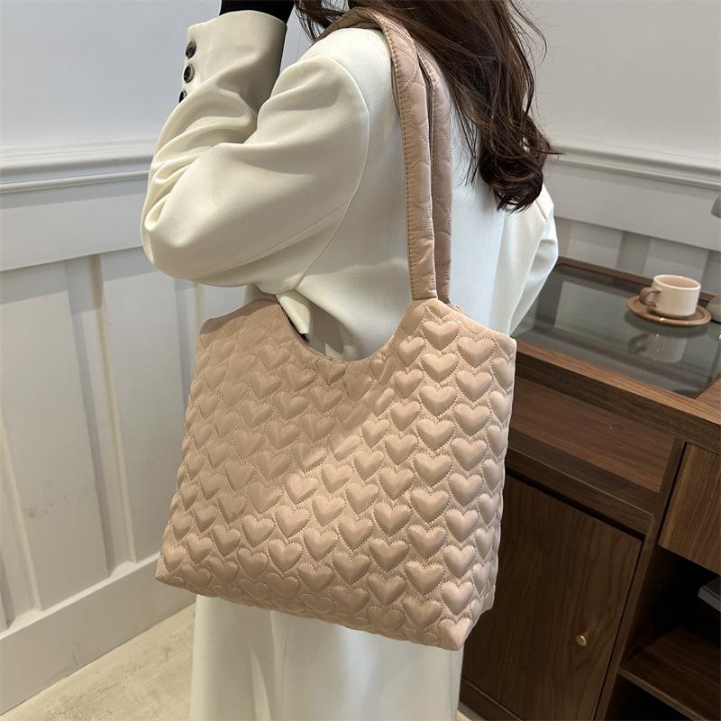 All Cotton Clothes Solid Color Retro Large Capacity Literary Fashion Embroidery Thread Shoulder Tote Women's Bag