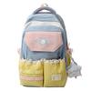 Schoolbag Backpack Large Capacity Contrasting Color Matching Cute Dopamine Backpack Leisure Korean Junior High School Campus Schoolbag Wholesale