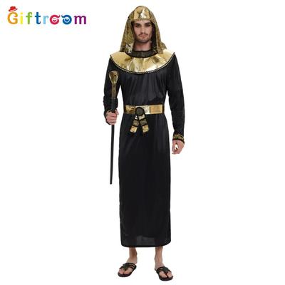 Halloween Masquerade Pharaoh Cleopatra Costume Adult Egyptian Priest Stage Performance Costume