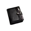 M5 Black Leather Handmade Loose-Leaf Journal: Student Check-in Diary and Schedule Planner