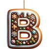 26 Letters Christmas Tree Decoration Gingerbread Alphabet Letters Ornament Flat To 2D Acrylic A Z Decoration Ornaments