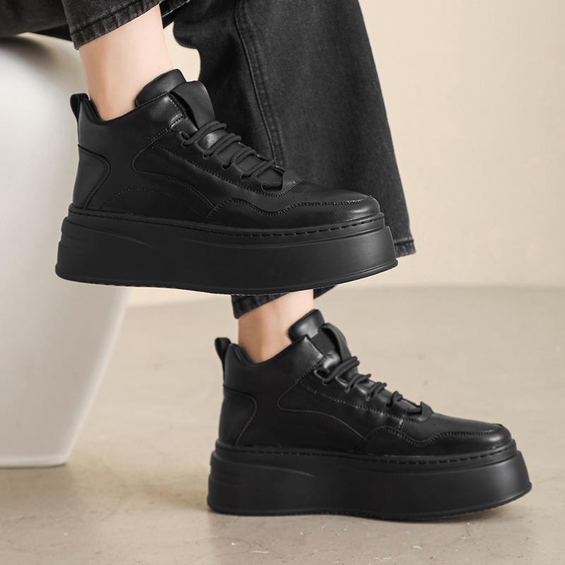 New Exquisite Men's Sneakers Personality Simple Casual Shoes Thick soled Increased Breathable Running Sneakers