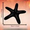 1pc Vivid Starfish Metal Wall Art Summer Beach Party Independence Day Ocean Theme Weather Resistant Iron Decor Patio Garden Fence Coastal Nautical