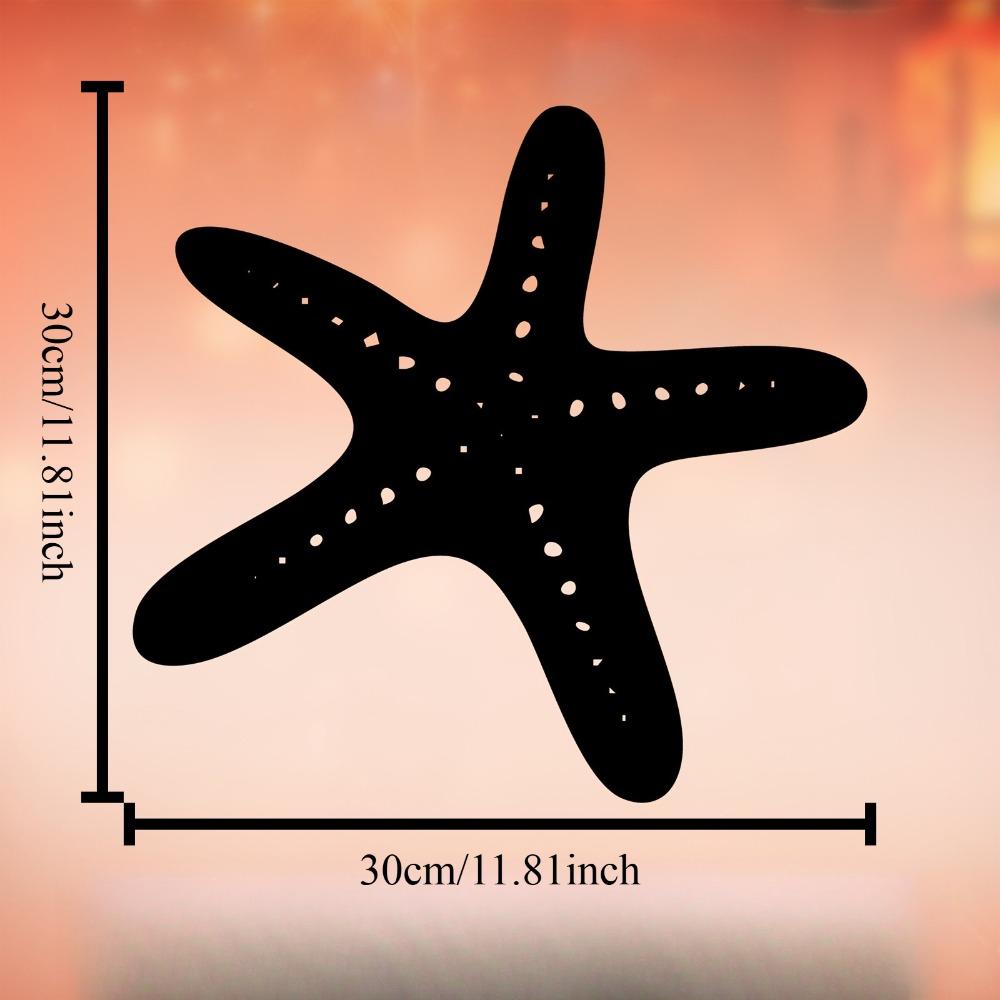 

1pc Vivid Starfish Metal Wall Art Summer Beach Party Independence Day Ocean Theme Weather Resistant Iron Decor Patio Garden Fence Coastal Nautical 12in