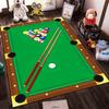Billiard Table Design with Cues and Balls Non-slip Rug Suitable for Living Room and Bedroom Sofas Sofas