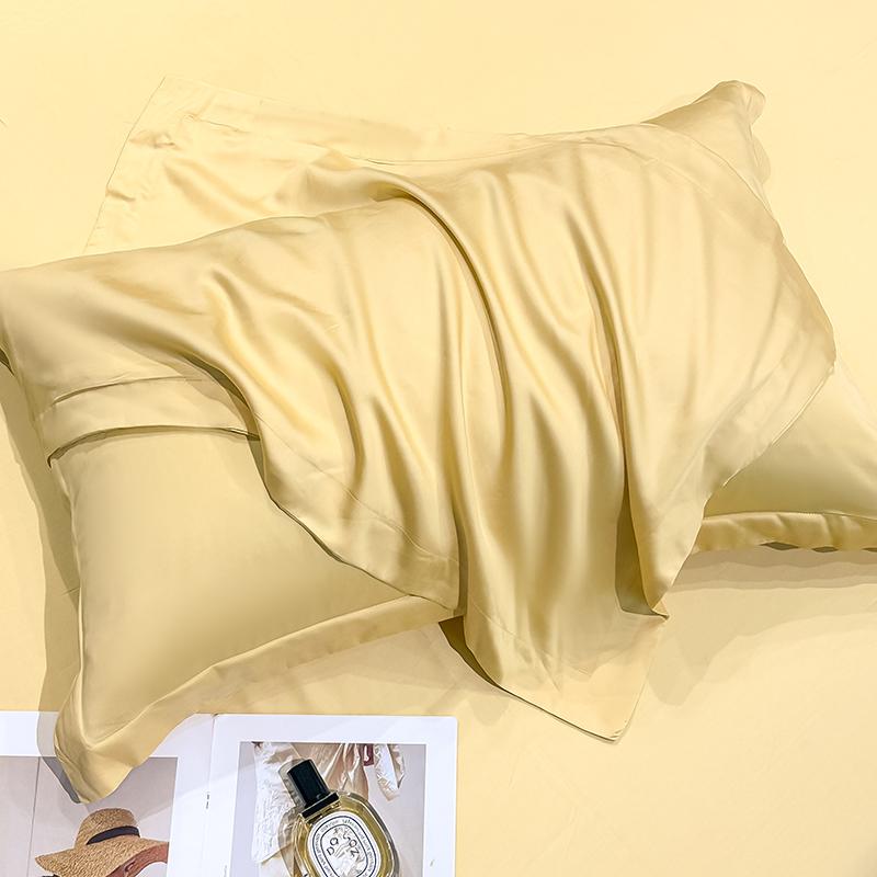 Pure Natural Tencel 48cm*74cm Pillowcase Solid Color Pillow Case Cover designed for Bedroom Practical Household Product