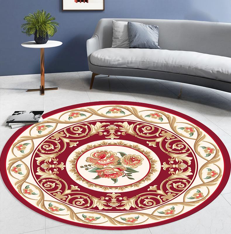 Round Carpet Nordic Bedroom Bedside Carpet Floor Mat Ethnic Style