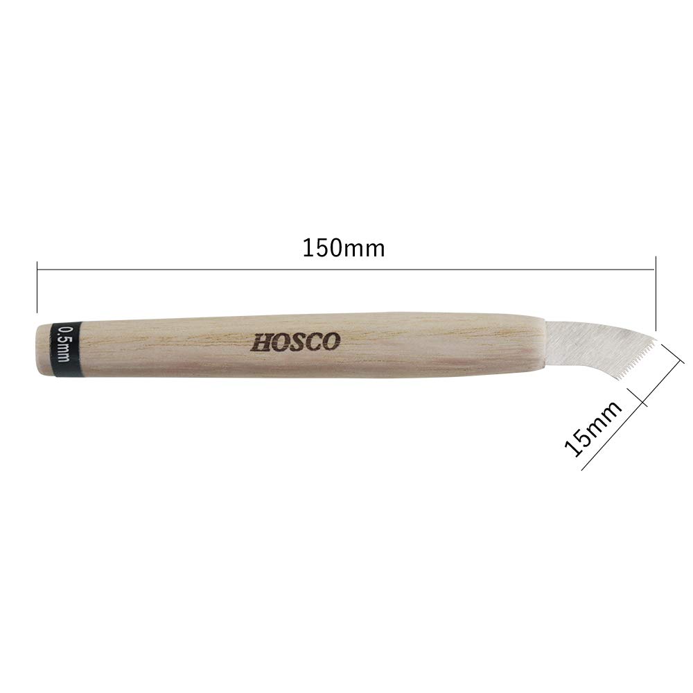 HOSCO Luthiers Tools Fret Slot Cleaning Saw, Single-Edged, 0.50mm Blade, TL-H-SCSW050