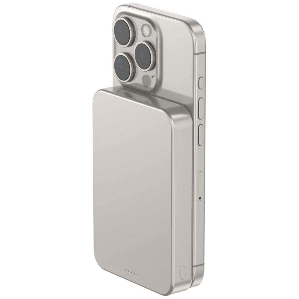 Mini Powerbank Cellline MagSafe 10000mAh Qi2 15W CL-MBP-03 Szary /grey Magnetic Wireless Mini Powerbank