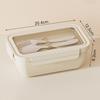 Microwave-Safe Bento Box With Leakproof Lid Dual Compartment Office Lunch Student Meal Prep Travel