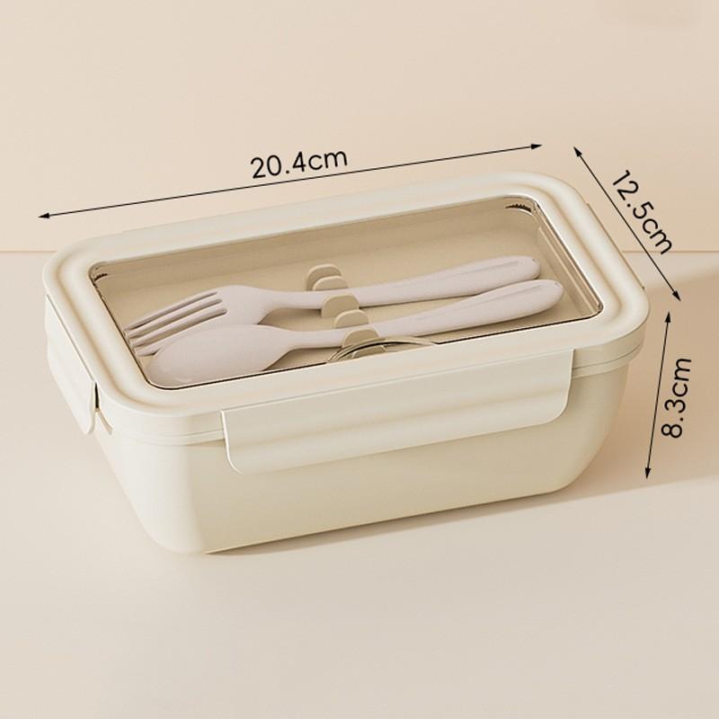 Microwave-Safe Bento Box With Leakproof Lid Dual Compartment Office Lunch Student Meal Prep Travel