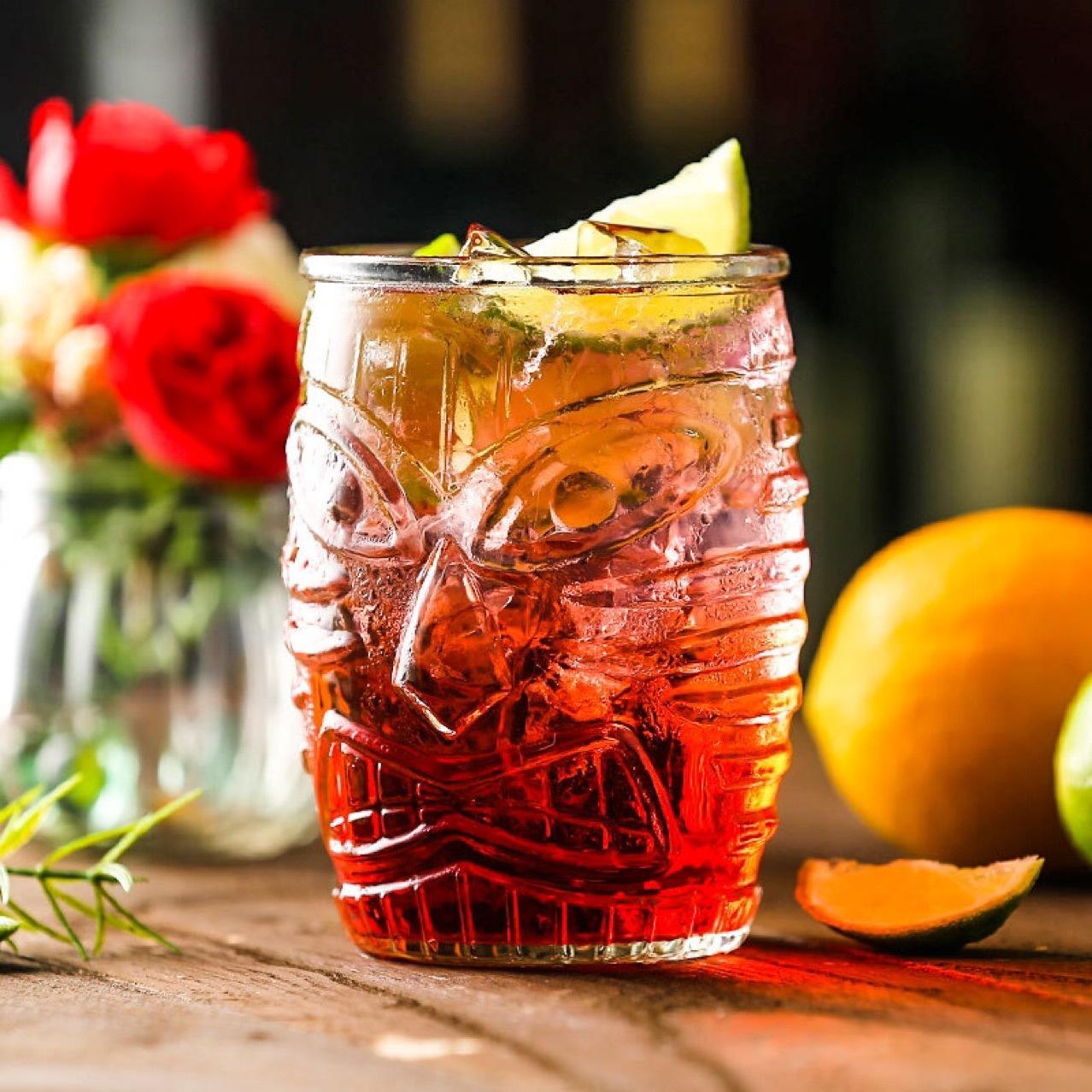 

500 мл Кружка-гримаса Гавайский коктейль Тики Стакан для сока Керамическая кружка Тики Креативная фарфоровая кружка для пива и вина Барные кружки 420-473ml