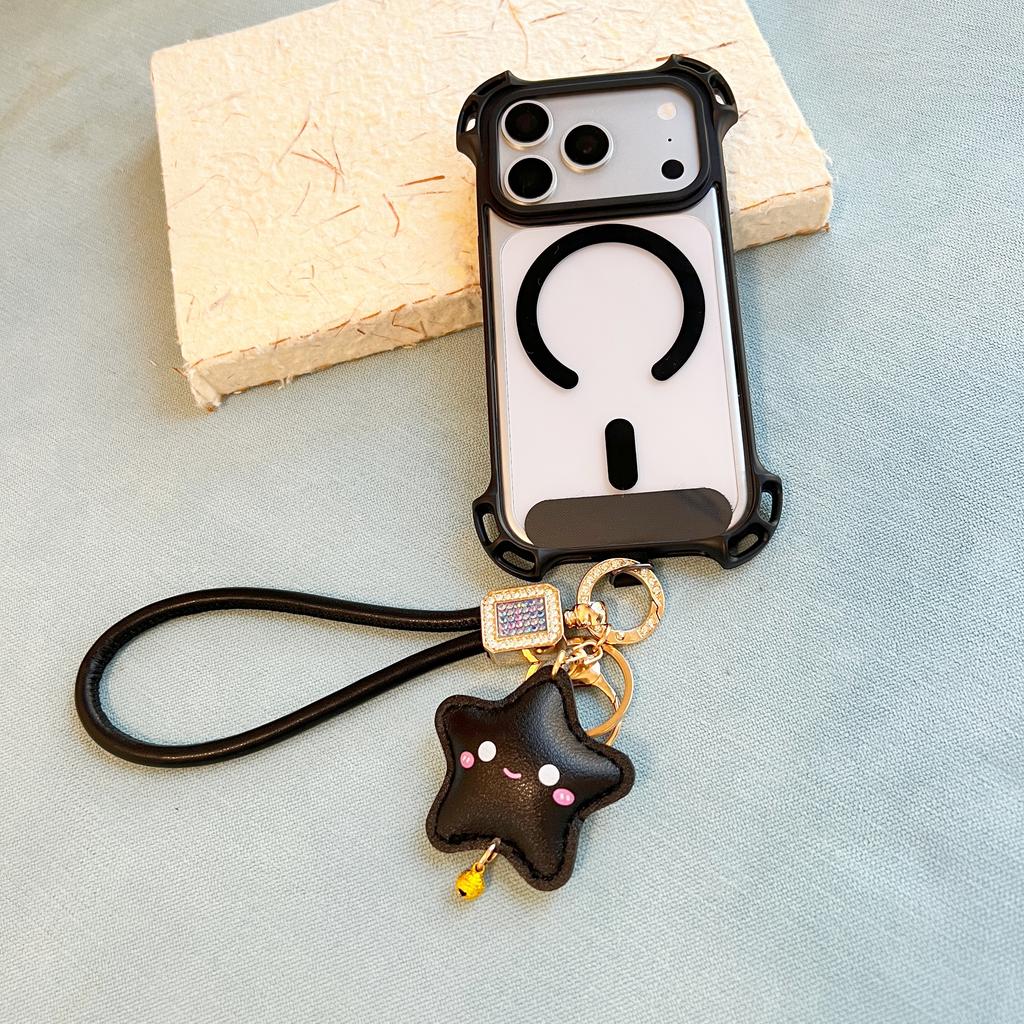 Leather Lanyard Phone Case Suitable For iPhone 17 Pro Max Cartoon 16 Pro Universal Pendant 15 14 13 Anti-Drop Protective Case