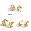 Geometric Stainless Steel Earrings For Women With Pvd Coating Fashion Jewelry Gift For Office