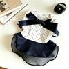 Summer Puppy Clothes Dot Bow Black White Dog Dress Fashion Dog Princess Skirt Chihuahua Bichon Girls Dog Outfit for Pets Dog Cat