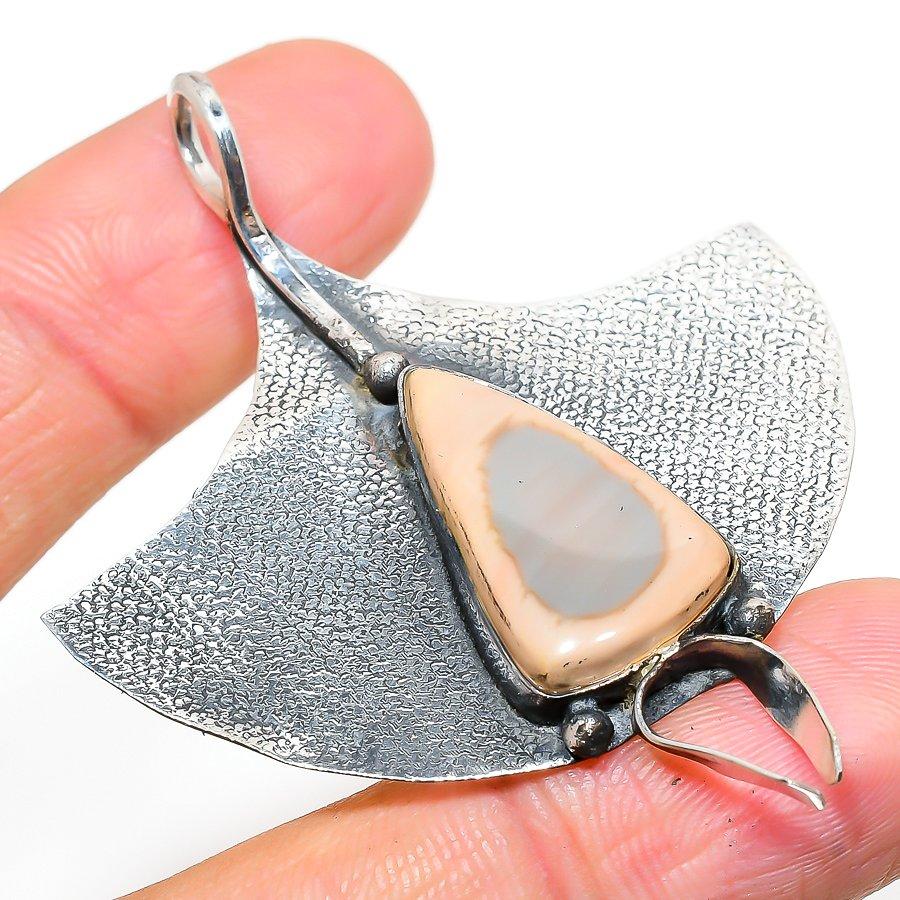 

Natural Imperial Jasper Gemstone 925 Sterling Silver Gift Pendant 2.48 c7g87