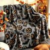 1pc Halloween X-mas Blanket for Couch Throw Gifts Pumpkin Ghost Snowflake Flannel Thin Blankets Festival Gifts Four Season Use