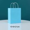 5/10/25/50/100pcs Candy Colorful Shopping Bags With Handle Kraft Paper Bags for Wedding Birthday Party Decoration Gifts Supplies 5