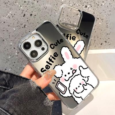 Mobile Phone Cases for iPhone 11 13 XR 15 Pro Max 12 14 Pro Max Case iPhone 16 XS Max Mirror Protective Case Mirror Exquisite Cartoon Waterproof