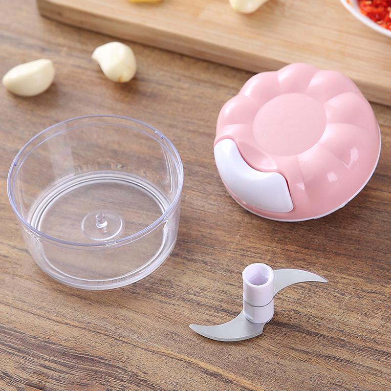 Compact Manual Hand-Pull Garlic Chopper and Mincer