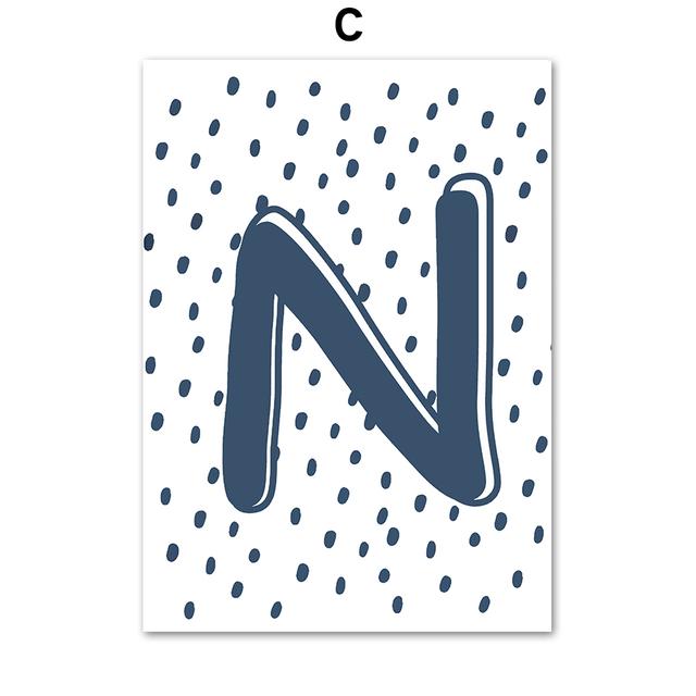 Cartoon Anzahl Alphabet Regenbogen Wolke Bär Wand Kunst Leinwand Malerei Nordic Poster Und Drucke Wand Bilder Für Kinder Zimmer Dekor