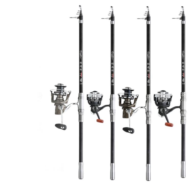 Ultra-Light Carbon Fiber Fishing Rod 3.6m/4.5m Long Cast Sea Rod Set
