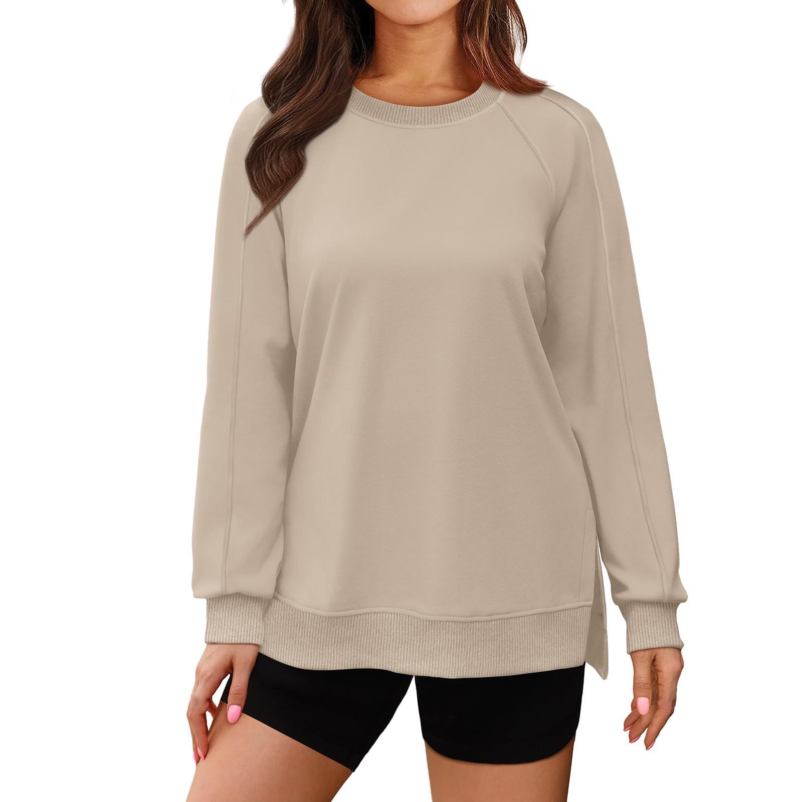 

Женские толстовки большого размера, флисовые толстовки, свитера с длинными рукавами, пуловер, осенняя одежда S красный