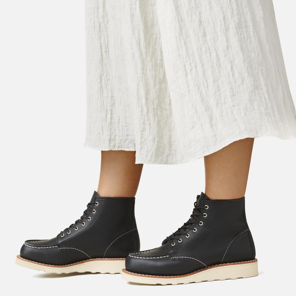 Redwing (Women'S) 6-Inch Moc Toe 3373 - Black Boundary