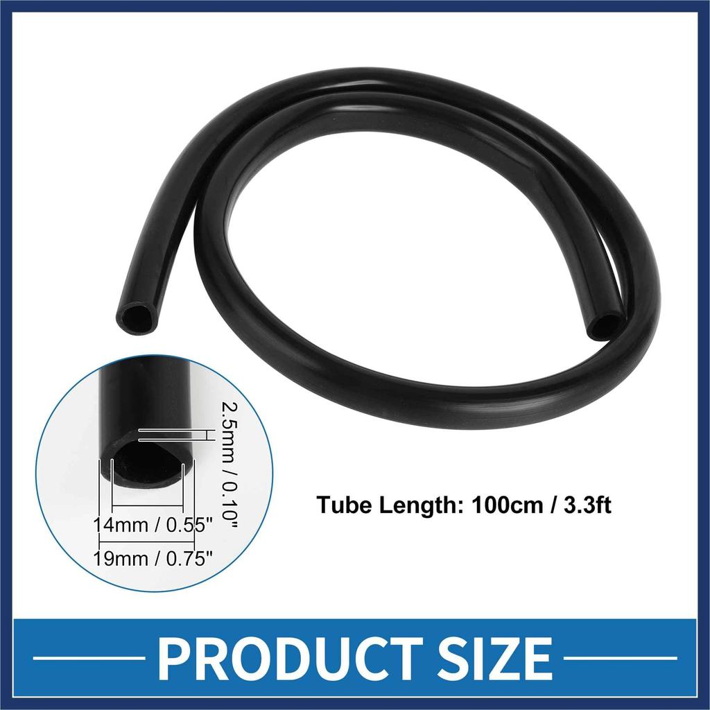 ARISELIFT High Temperature Silicone Vacuum Tube Hose 3.3FT 9/16" 14mm ID 2.5mm Thickness Auto