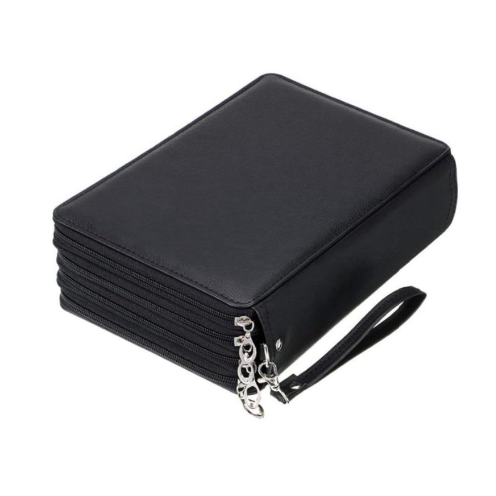 200 Löcher Bunte Bleistifte Aufbewahrungstasche 5 Schichten Tragbar Große Kapazität Etui Halter Schreibwaren PU Leder Schüler Federmäppchen