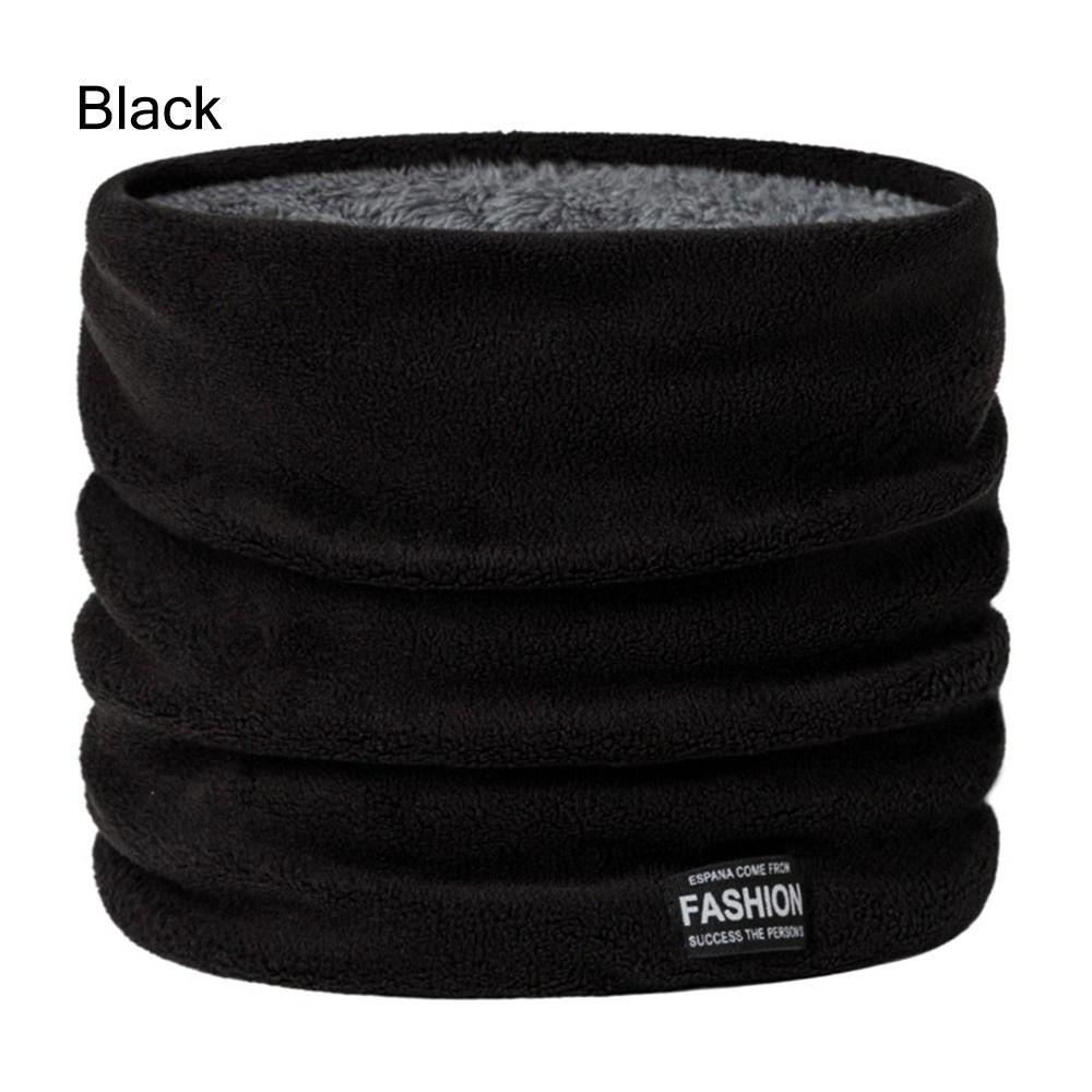 Double-Layer Fleece Neck Warmer for Men Thick Warm Fleece Lined Thermal Scarf  for Cold Weather