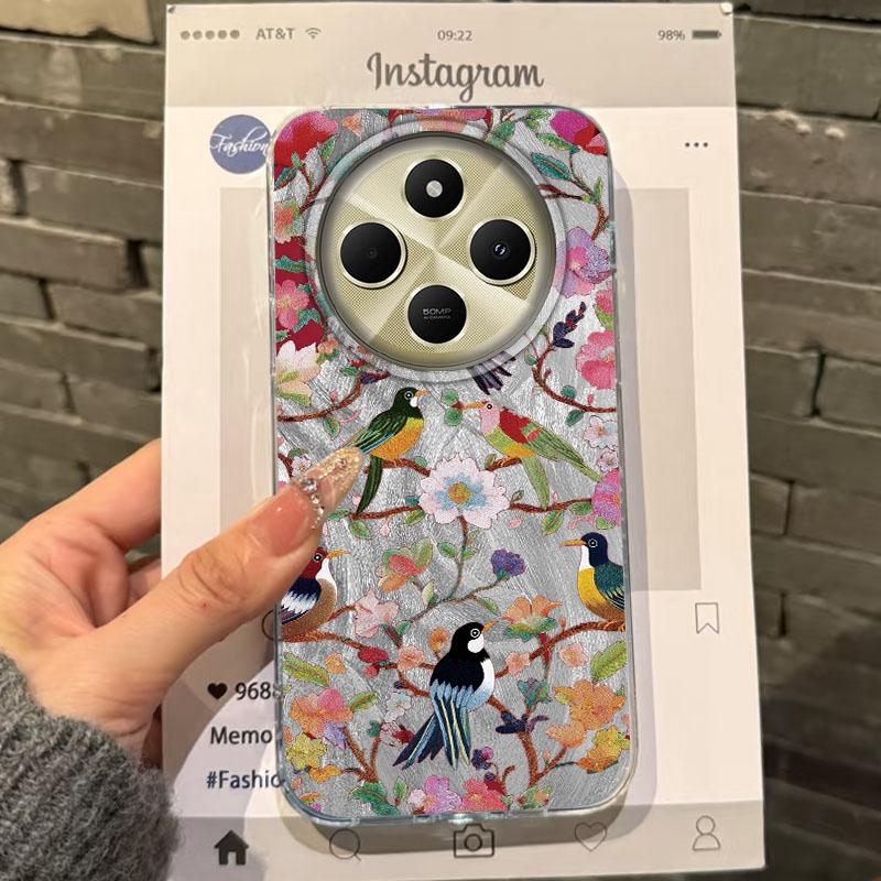 

High Mountain Auspicious Cloud Crane Girls Women Case For Xiaomi Poco X3pro X5 M6 X6 X3 NFC M5s M6 X7 Pro C75 C61 Fundas Cover Redmi Note 10S білий