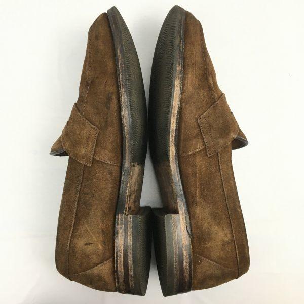 Loake Made In England Vintage Suede Slip-on Moccasin Shoes Brown Size 7.5 26.0 Men's(USED)