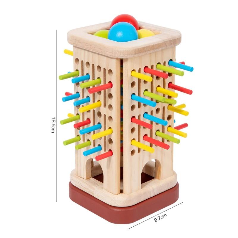 New 3in1 Wooden Stick and Tower Game Arithmetic Early Education Montessori Toys Thinking Training Parent-child Interactive Toy