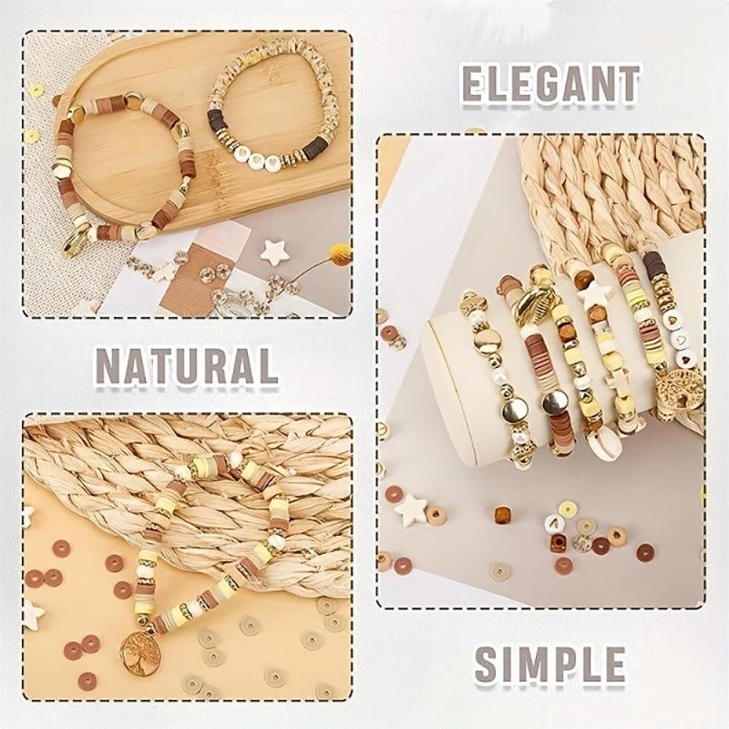 2400Pcs Polymer Clay Bead Treasure Making Bracelet Necklace Diy Jewelry, Soft Pottery Kit