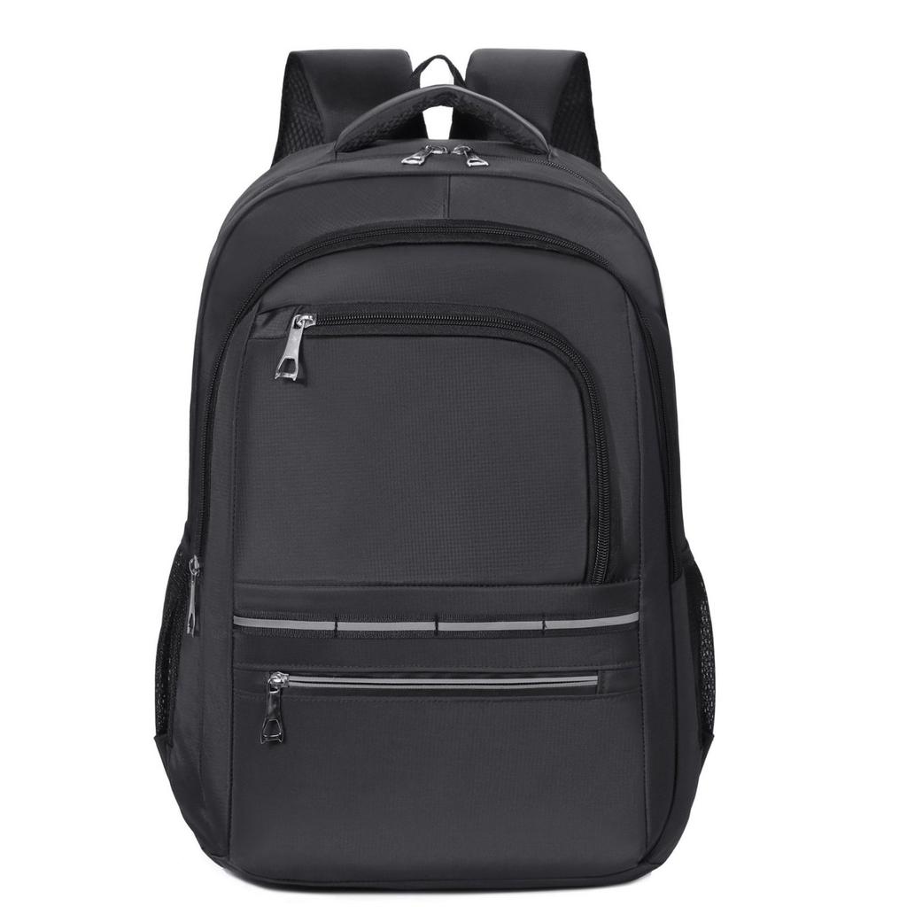 Spring New Laptop Backpack for Middle School Students Large Capacity Simple Fashion Bookbag Water-Resistant Breathable Black