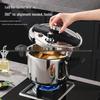 304 Triple-Layer Steel Thick Pressure Cooker - Large Capacity, Explosion-Proof Design for Gas and Induction Cooking