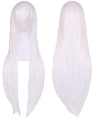 Pumpkin Parade Wig 3-Piece Set, Long, Straight, Full, with Wig Stand, Snow White