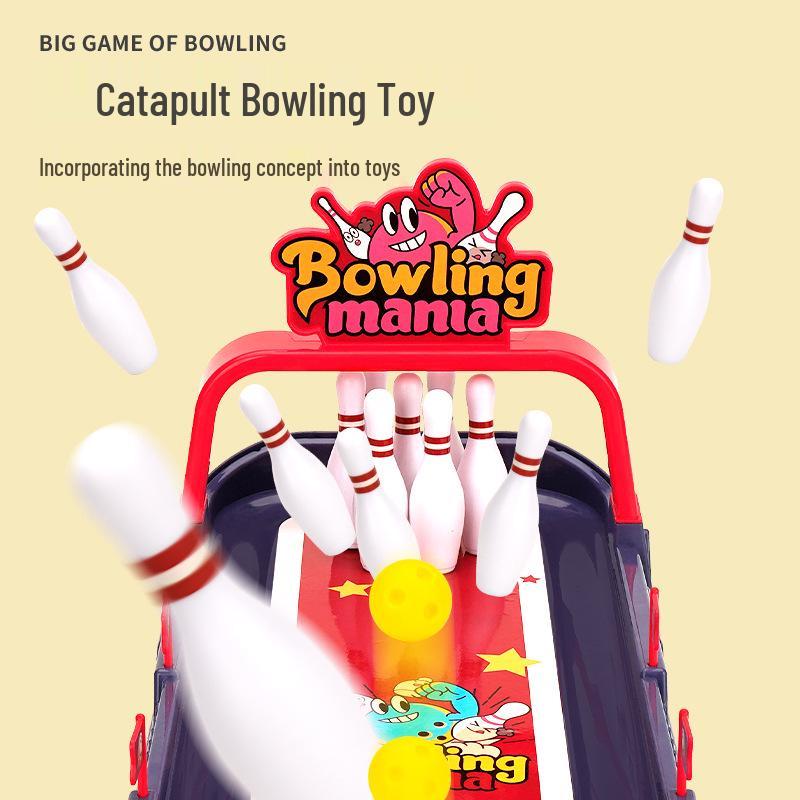 Cross-Border Children's Curling Bowling Table Game Toy for Parent-Child Interaction and Indoor Relaxation.