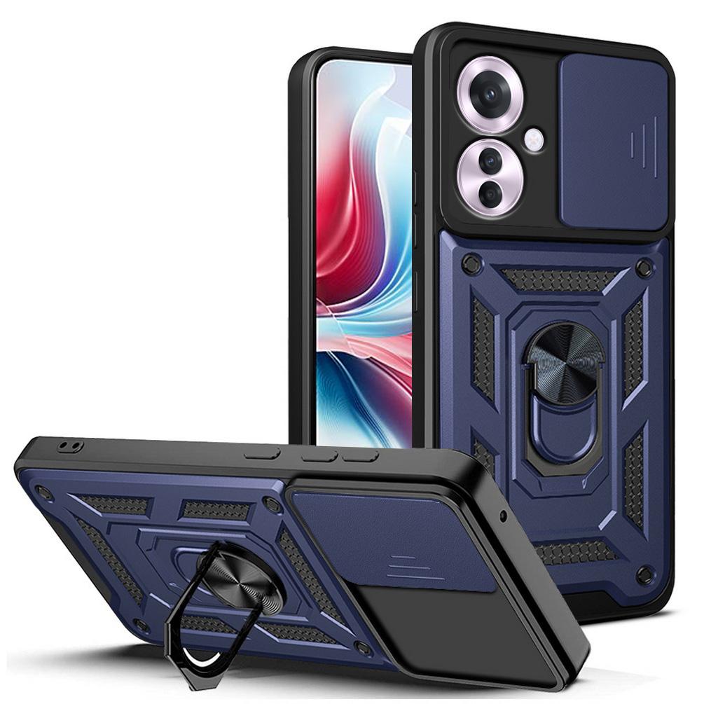 Camera Protect Case for Reno 11F 11 Pro 10 Pro Reno 8T 8 Pro + 7 Pro 7Z 6 6Z 5 OPPO Find X5 Lite Armor Hybrid Ring Cover