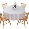 Waterproof Oil-Proof Solid Color Round Tablecloth for Dining, Hotel, and Home
