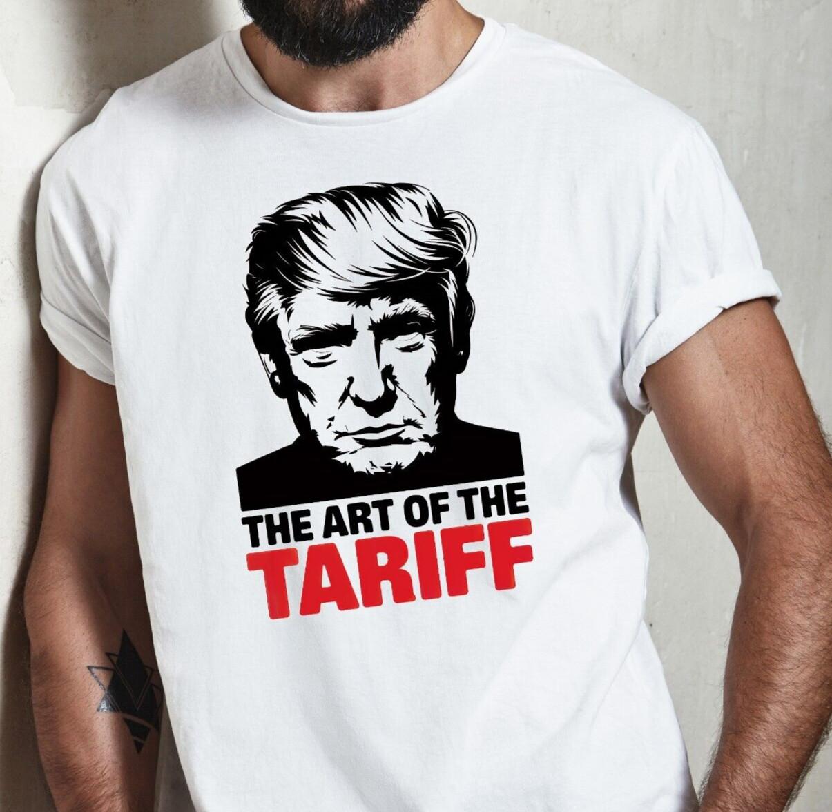 Funny Political T-Shirt Mens Womens Tees Top Trump Art Of Tariff Political Humor Funny Trump Shirts XL