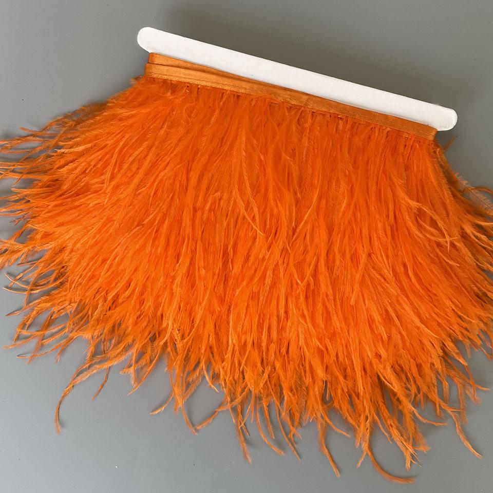 FeatherOstrich Feathers Trim 10 Meter 13-18 CM Feather Plumes Ribbon Selvage For DIY Wedding Dress Decoration Crafts Accessories