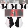 Versatile Scary Clown Cosplay Costume With Elegant Black And White Cloak For All Gender Adults