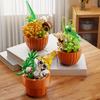 Insect Flower Pot Building Blocks Plastic Flowers Micro Blocks Potted Plant Home Decor Mother's Day New Year Gifts