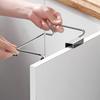 Kitchen Cabinet Door Mounted Trash Bag Holder Functional Iron Garbage Storage Solution for Easy Waste Management