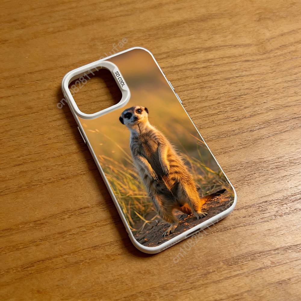 Funny Standing Meerkats Phone Case for iPhone 17 16 Pro Plus 15 14 13 Max Mini 12 11 X XS Air Fashion Bumper