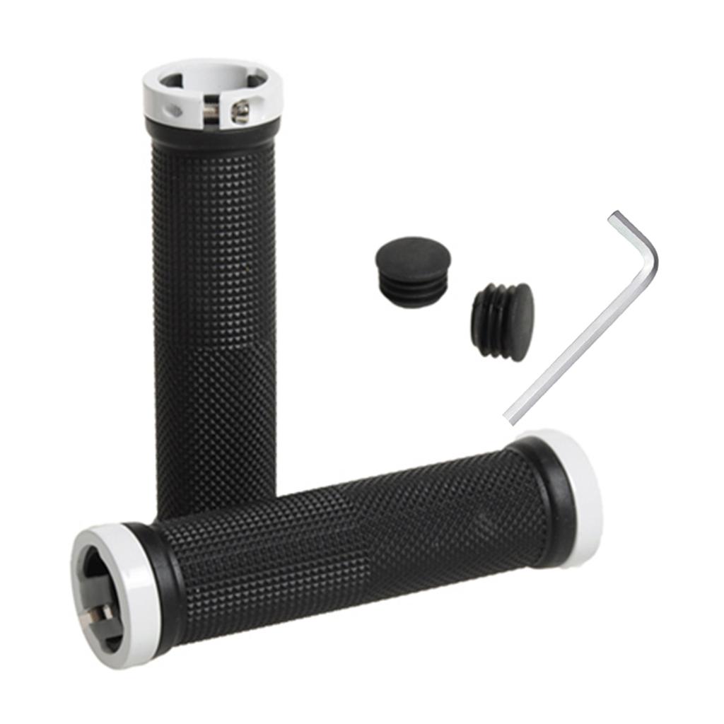 1 Pair Bicycles Handlebars Grip Light Weight Rubber Grip Bikes Antislip Handle Cover Sleeves for Cyclings Mountain Bikes
